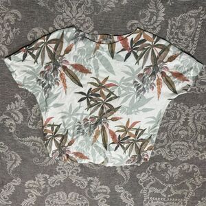 H&M Women's Floral Short Sleeve Blouse Multicolor Size M Casual Spring